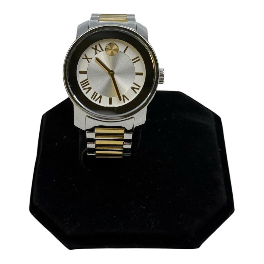 Movado Bold Two-Tone 32mm Ladies Watch MB.01.3.14.6125 new battery